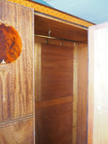 Edwardian Mahogany & Walnut Wardrobe Inlaid Detail - erfmann-vintage