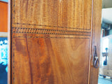 Edwardian Mahogany & Walnut Wardrobe Inlaid Detail - erfmann-vintage