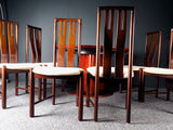 Mid Century Set of Six Rosewood Dining Chairs By Boltinge Stolefabrik