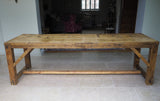Antique Vintage Rustic Large Pine Dining Table Workbench