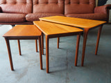 Mid Century Danish Nest of Tables in Teak - erfmann-vintage