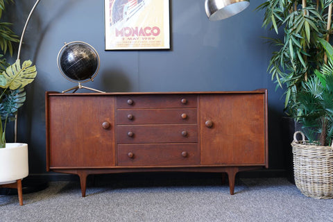 Mid Century Dark Teak Sideboard A. Younger for HEALS Erfmann Vintage