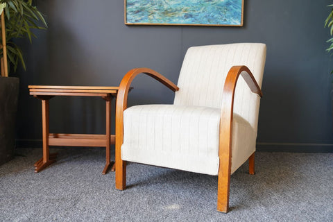 Vintage wooden armchair deals
