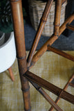 Antique 19th Century Decoupage Bamboo Hatstand Hallway Hooks