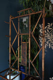 Antique 19th Century Decoupage Bamboo Hatstand Hallway Hooks