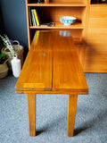 Mid Century Solid Teak Fold Out Dining Table Desk
