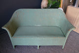 Early to Mid 20th Century Lloyd Loom 'Lusty' Sofa Green WITH Makers Mark