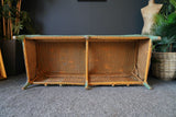 Early to Mid 20th Century Lloyd Loom 'Lusty' Sofa Green WITH Makers Mark