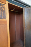 Antique Arts & Crafts Early 20th Century Oak Wardrobe Hallway Cupboard 