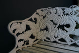 Mid Century 1960s Cast Iron Garden Bench by Melins Metal Foundry, Sweden