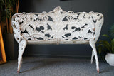 Mid Century 1960s Cast Iron Garden Bench by Melins Metal Foundry, Sweden