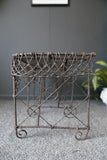 Victorian 19th Century Wrought Iron Garden Wall Bench / Plant Stand