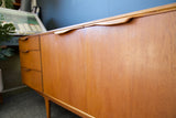 Mid Century Vintage Large McIntosh Teak Sideboard Elegant Brass Features