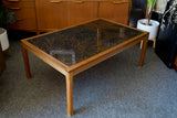 Mid Century Danish Style Large Coffee Table Rosewood & Resin Detailing
