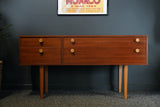 Mid Century British Made Avalon Yatton Long Drawer Unit / Sideboard 1960s