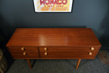 Mid Century British Made Avalon Yatton Long Drawer Unit / Sideboard 1960s