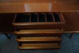 Mid Century Mid-to-Dark Teak McIntosh Sideboard with Central Drawers