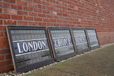 Antique Victorian Memorabilia Stained Glass Pub Signs / Windows