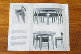 Mid Century Danish Teak Frem Røjle Roundette Hans Olsen Dining Set with Tuckaway Chairs