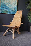 Mid Century 1970s Ash & Bamboo Lounge Chairs