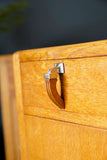 Antique Art Deco Solid Oak Bedside Cabinets 