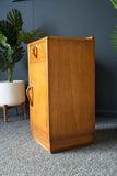 Antique Art Deco Pair of Solid Oak Bedside Cabinets