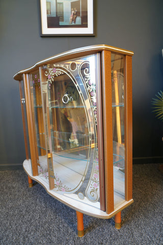 Vintage glass fronted cabinet discount