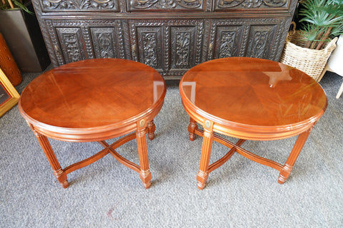 Pair of Regency Style Mahogany Side Tables Elegant Polished
