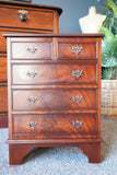 Antique Style Waltham Small Bedside Chest of Drawers Mahogany