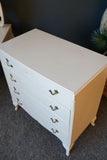 Antique Style Louis XIV Style French White Chest of Drawers