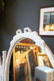 Antique Style Louis XIV Style French Chic White Dressing Table with Mirror