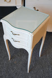 Antique Style Louis XIV Style French White Bedside Cabinet