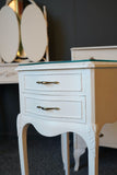 Antique Style Louis XIV Style French White Bedside Cabinet