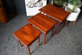 Mid Century Vintage Nest of Tables in Teak & Rosewood Nested Tables 