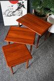 Mid Century Vintage Nest of Tables in Teak & Rosewood Nested Tables