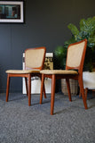 Mid Century Vintage Pair of Danish Dining Chairs by Koefoeds Hornslet