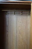 Antique Art Deco Solid Oak Wardrobe / Armoire