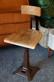 Vintage Industrial Style Original Singer Sewing Chair Restored & Renovated