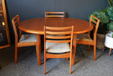 Mid Century Vintage Lauritz M.Larsen Teak Dining Table & 4 Chairs