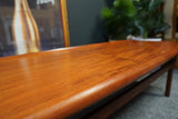 Mid Century Vintage Dark Teak Dalescraft 'Surfboard' Coffee Table