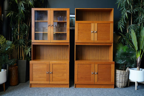 Mid Century Teak Display Book Cases Wall Units Storage Shelving 