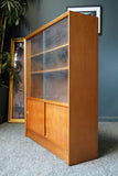 Mid Century Herbert Gibbs Glass Fronted Teak Display Cabinet / Shelving Unit