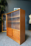 Mid Century Herbert Gibbs Glass Fronted Teak Display Cabinet / Shelving Unit 