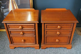 Victorian Style Large Mahogany Pair of Bedside Cabinets Bedroom Furniture