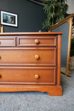 Victorian Style Large Mahogany Set of Long Drawers Sideboard Bedroom Furniture