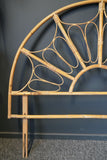 Mid Century 1970s Large Double / King Size Bamboo Peacock / Sunburst Headboard