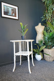 Mid Century Bamboo Occasional / Side Table Painted White