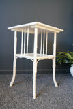 Mid Century Bamboo Occasional / Side Table Painted White