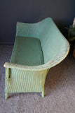 Early to Mid 20th Century Lloyd Loom 'Lusty' Sofa Green without Makers Mark