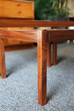 Mid Century Danish Rosewood Nested Coffee & Side Tables with Tiled Top